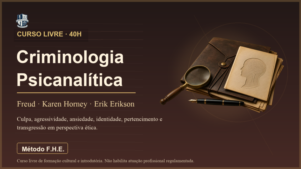 Capa do curso Criminologia Psicanalítica