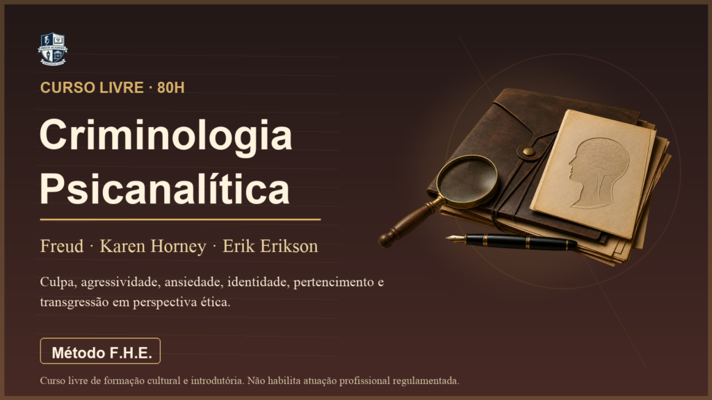 Capa do curso Criminologia Psicanalítica